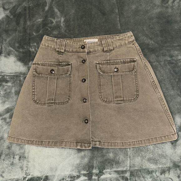 Aeropostale Dresses & Skirts - Vintage Y2K Aeropostale Utility Mini Skirt Women's 4 Olive Green Button Front